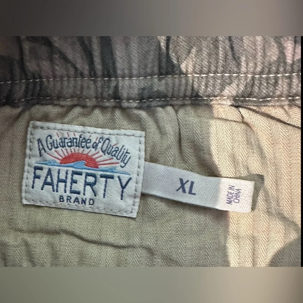 FAHERTY Men Shorts Essential Drawstring Olive Jungle Green‎ XL x 6